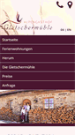 Mobile Screenshot of gletschermuehle.com