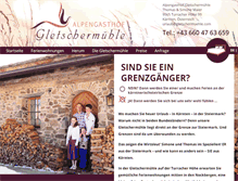 Tablet Screenshot of gletschermuehle.com